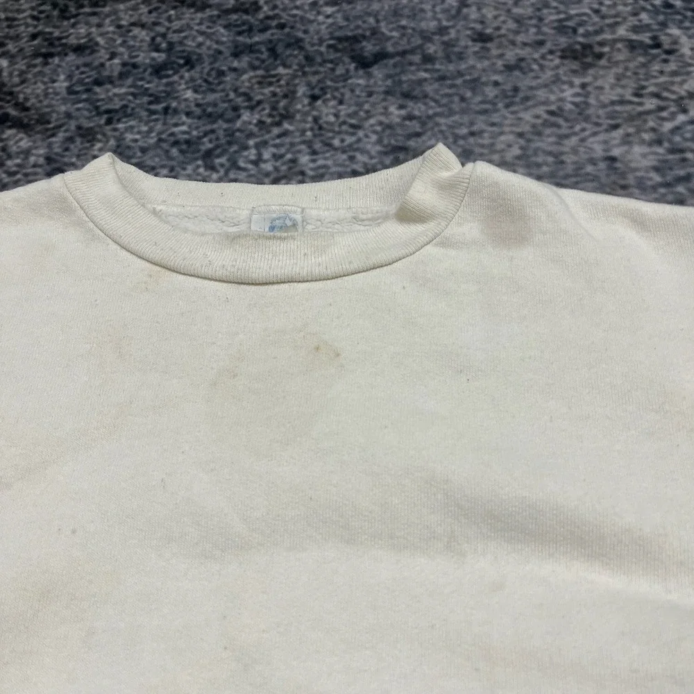 Vintage Michigan University Artex Crewneck‎ Sweatshirt Mens Small White Blue 90s